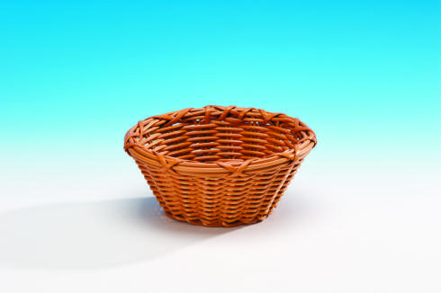 Küçük Yuvarlak Plastik Sepet (Koyu )