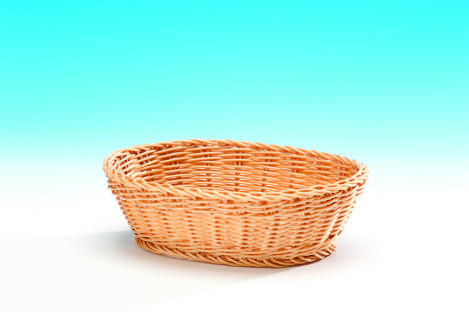 Orta Oval Plastik Ekmek Sepeti (Açık-Koyu)