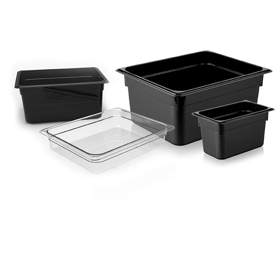 Polikarbonat Siyah Gastronom Küvet 1/3-65 Mm