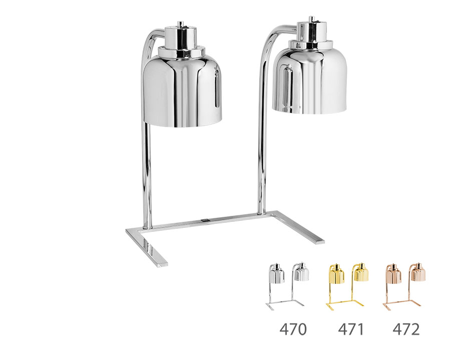 Infrared Isıtıcı Çiftli Lamba Ayaklı Krom 50X30X70 Cm 2X250 W