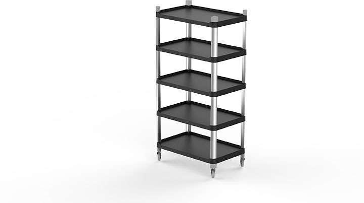 5 Katlı Acık Servis Arabası 160X80X50 Cm