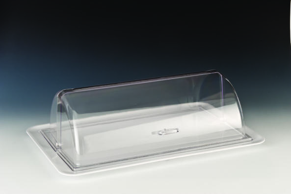 Melamin Altlı Polycarbonat Rolltop Kapaklı Fanus