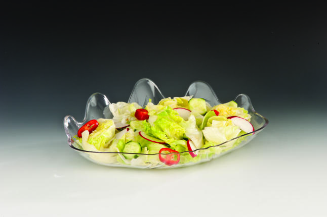 Polycarbonat İstiridye Model Teşhir Tabak(Şeffaf-Siyah-Beyaz)