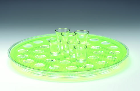 42 Cm Yuvarlak Polycarbonat Tepsili, 35'Li Şat Servisi