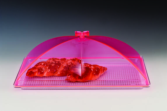 Fosforlu Büyük Kapaklı Muhafaza Kabı (Dilimli)(Pembe-Yeş)