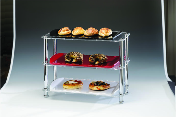 3 Katlı Akrilik, Melamin Teşhir Stand (K-2055)