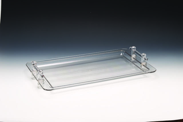Kulplu 53X32,5 Cm Polycarbonat Tepsi