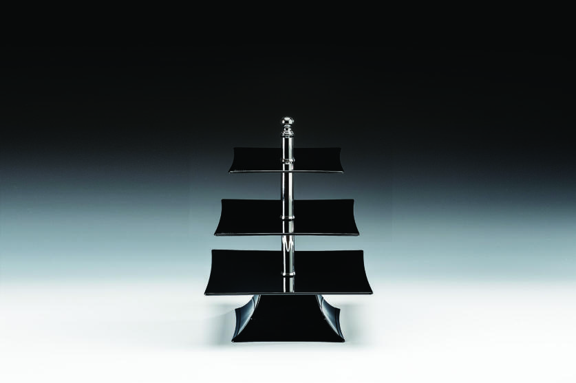 Polycarbonat Tepsili 3 Katlı Teşhir Standı(20-25-30 Cm )
