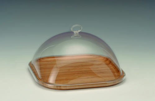 Ahşap Altlı Akrilik Kapaklı Fanus 25*25 Cm