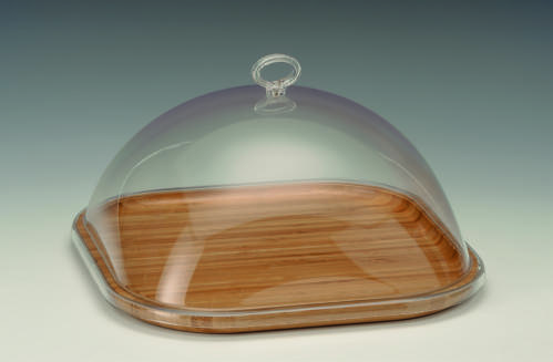 Ahşap Altlı Akrilik Kapaklı Fanus 30*30 Cm