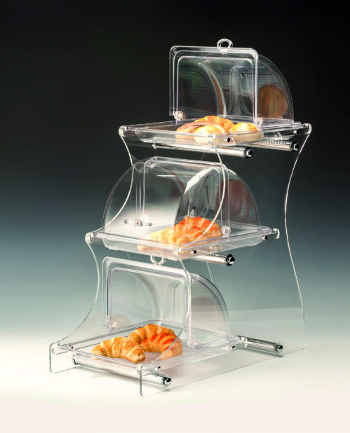 3 Katlı Polycarbonat Gn 1/2 Fanuslu Teşhir Standı