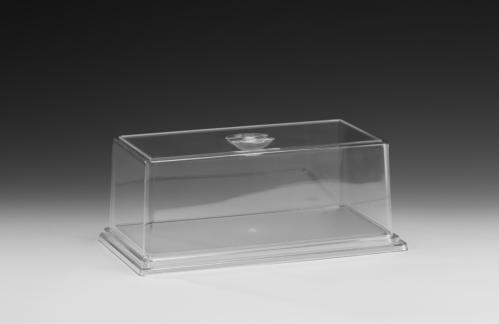 Polycarbonat Altlı Düz Boton Kapaklı Fanus