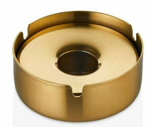TEZEL SKOÇLU BÜYÜK KÜLLÜK KAPAKLI PVD GOLD (Ø:10 CM H:30 MM)