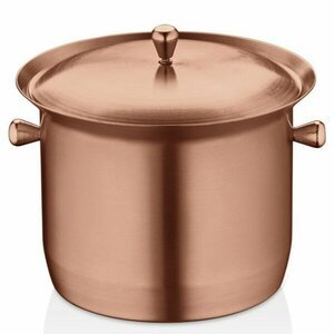 TEZEL SKOÇLU BUZ KOVASI (KAPAKLI/İZOLELİ) PVD BAKIR (Ø:12 CM*H:10 CM)