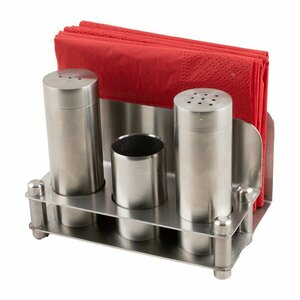 TEZEL 3'LÜ BORU TUZLUK SETİ (Ø32) DİKD.PEÇETELİKLİ METAL STAND