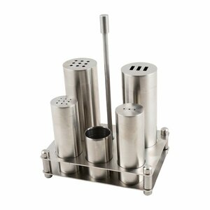 TEZEL 5'Lİ BORU TUZLUK SETİ (Ø32) DİKD.METAL STAND