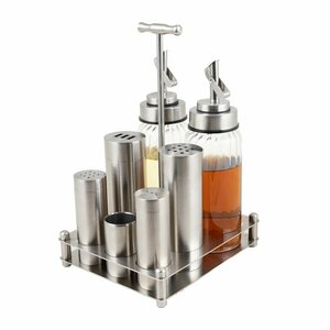 TEZEL 7'Lİ BORU TUZLUK SETİ (Ø32) DİKD.METAL STAND