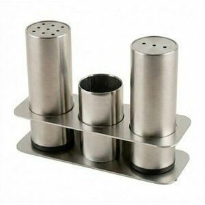 TEZEL 3'LÜ EKO BORU TUZLUK SETİ (Ø32) TEK PARÇA METAL STAND
